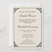 ヴィンテージブライダルシャワーヴィンテージイエローフラワーフローラ 招待状 (正面)