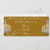 ヴィンテージブライダルシャワー招待フェイク壁紙 招待状 (裏面)