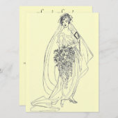 ヴィンテージブライダルシャワー招待状 招待状 (正面/裏面)