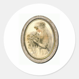 ヴィンテージブライダルシャワー花嫁シール ラウンドシール