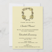 ヴィンテージブライダルシャワー、イエローガーデンバラリース 招待状 (正面)