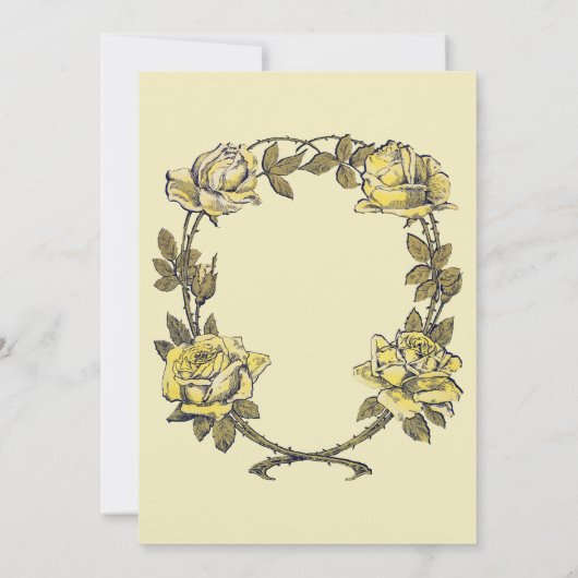 ヴィンテージブライダルシャワー、イエローガーデンバラリース 招待状 (裏面)