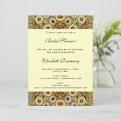 ヴィンテージブライダルシャワー、ガーデンフラワー蝶 招待状 (スタンド正面)