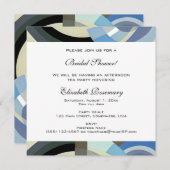 ヴィンテージブライダルシャワー、レトロアールデコジャズ 招待状 (正面/裏面)