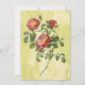 ヴィンテージブライダルシャワー、愛のバラバイルドゥート 招待状 (裏面)