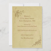 ヴィンテージブライダルシャワー 招待状 (裏面)