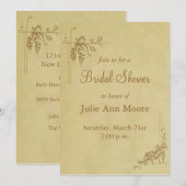 ヴィンテージブライダルシャワー 招待状 (正面/裏面)
