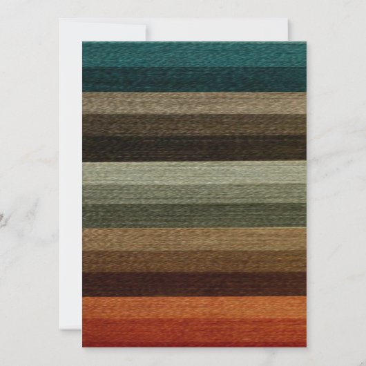 ヴィンテージブライダルシャワー、暖かい秋のストライプ 招待状 (裏面)