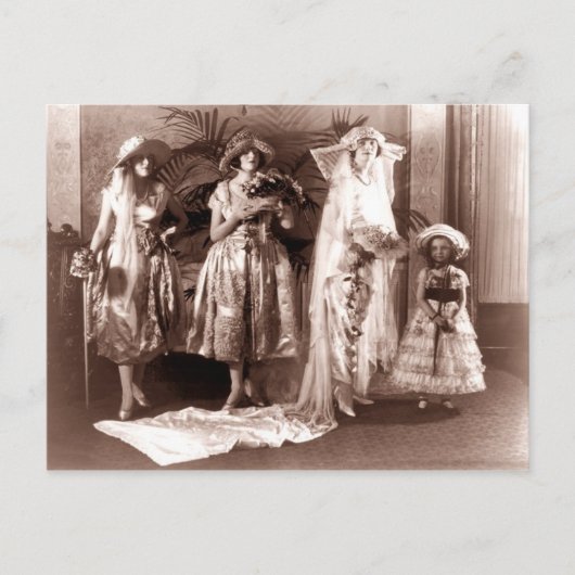 ヴィンテージブライダルファッション ポストカード (正面)
