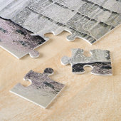 ヴィンテージブライダルブライドアンティークホワイト結婚ズ ジグソーパズル (側面)