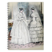 ヴィンテージブライダルブライドアンティークホワイト結婚ズ ノートブック (正面)