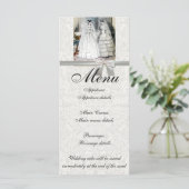 ヴィンテージブライダルブライドアンティークホワイト結婚ズ メニュー (スタンド正面)