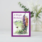 ヴィンテージブライト誕生日 ポストカード (スタンド正面)