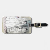 ヴィンテージブライドのウェディングドレス ラゲッジタグ (正面横)
