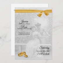 ヴィンテージブライドゲイ結婚式招待状