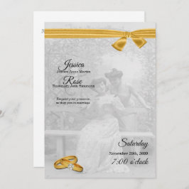 ヴィンテージブライドゲイ結婚式招待状 招待状