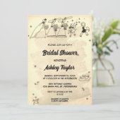 ヴィンテージブライドメイド式レトロブライダルシャワー 招待状 (スタンド正面)