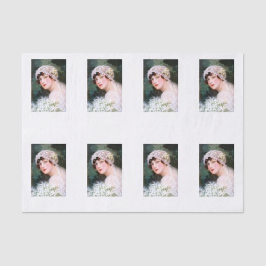 ヴィンテージブライド ウェディング ホワイトレース フローラル ブーケ 薄葉紙 (正面)