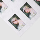 ヴィンテージブライド ウェディング ホワイトレース フローラル ブーケ 薄葉紙 (詳細)