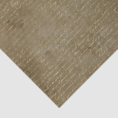 ヴィンテージブラウンおよび金ゴールドスクリプト 薄葉紙 (詳細)