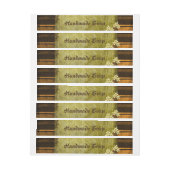 ヴィンテージブラウンとベージュSOAPラベル ラップアラウンド宛名ラベル (シート)