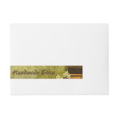 ヴィンテージブラウンとベージュSOAPラベル ラップアラウンド宛名ラベル (正面)