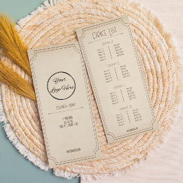 ヴィンテージブラウンとロゴ付きブティック価格リスト ラックカード