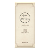 ヴィンテージブラウンとロゴ付きブティック価格リスト ラックカード (正面)