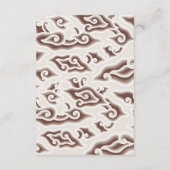 ヴィンテージブラウンろうけつ染め結婚の詳細カード エンクロージャーカード (裏面)