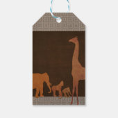 ヴィンテージブラウンアフリカサファリジャングル動物園のお気に入り ギフトタグ (裏面)