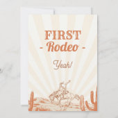 ヴィンテージブラウンカウボーイ1stロデオ誕生日 招待状 (裏面)