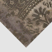 ヴィンテージブラウンクラウンモチーフ素朴切り離 薄葉紙 (詳細)