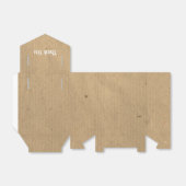 ヴィンテージブラウンクラフト紙パーティー好意ボックス フェイバーボックス (折り畳みなし)