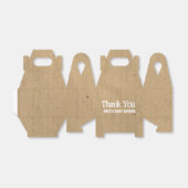 ヴィンテージブラウンクラフト紙パーティー好意ボックス フェイバーボックス (折り畳みなし)