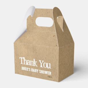 ヴィンテージブラウンクラフト紙パーティー好意ボックス フェイバーボックス