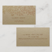 ヴィンテージブラウンクラフト紙レース 名刺 (正面/裏面)