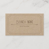 ヴィンテージブラウンクラフトQRコードブティック 名刺 (正面)