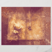 ヴィンテージブラウンセピアフローラ古いアンティークテクスチャ (正面)