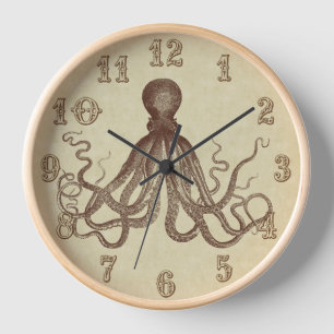 ヴィンテージブラウンタコビーチハウス航海の 壁時計