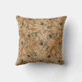 ヴィンテージブラウンダマスクフローラグリーンドラゴンバエ クッション (裏面)