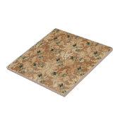 ヴィンテージブラウンダマスクフローラグリーンドラゴンバエ タイル (側面)