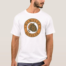 ヴィンテージブラウンダークグリーンホップビアーインクアートスタイル Tシャツ