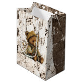 ヴィンテージブラウンテディベア ミディアムペーパーバッグ (正面アングル)