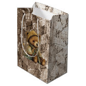 ヴィンテージブラウンテディベア ミディアムペーパーバッグ (裏面アングル)