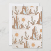 ヴィンテージブラウンデザートファーストRodeo 1st誕生日 招待状 (裏面)