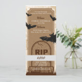 ヴィンテージブラウンハロウィーンこうもりパーティーチケット (スタンド正面)