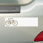 ヴィンテージブラウンバイク バンパーステッカー (車上)