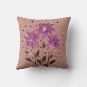 ヴィンテージブラウンパープルフローラ クッション (裏面)