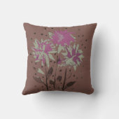 ヴィンテージブラウンパープルフローラ クッション (裏面)