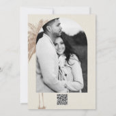 ヴィンテージブラウンパームツリービーチ結婚式ありがとう 招待状 (裏面)